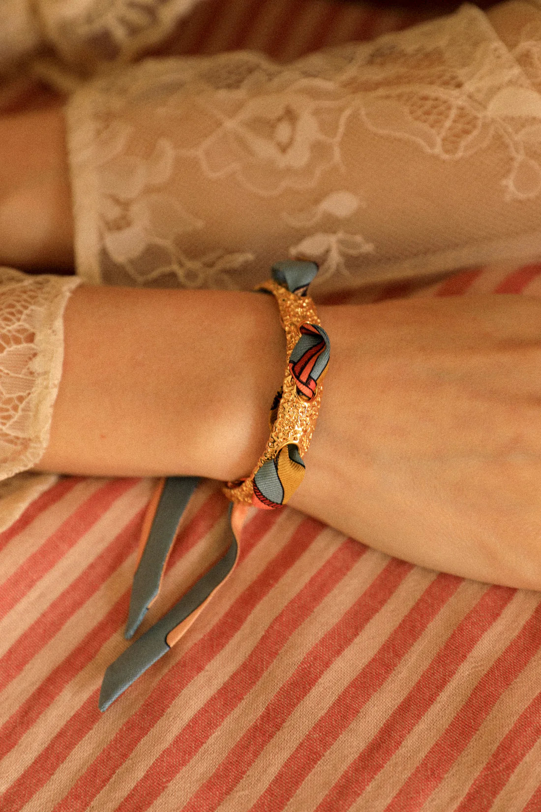 Colorful Pirate 1cm Ribbon Bracelet