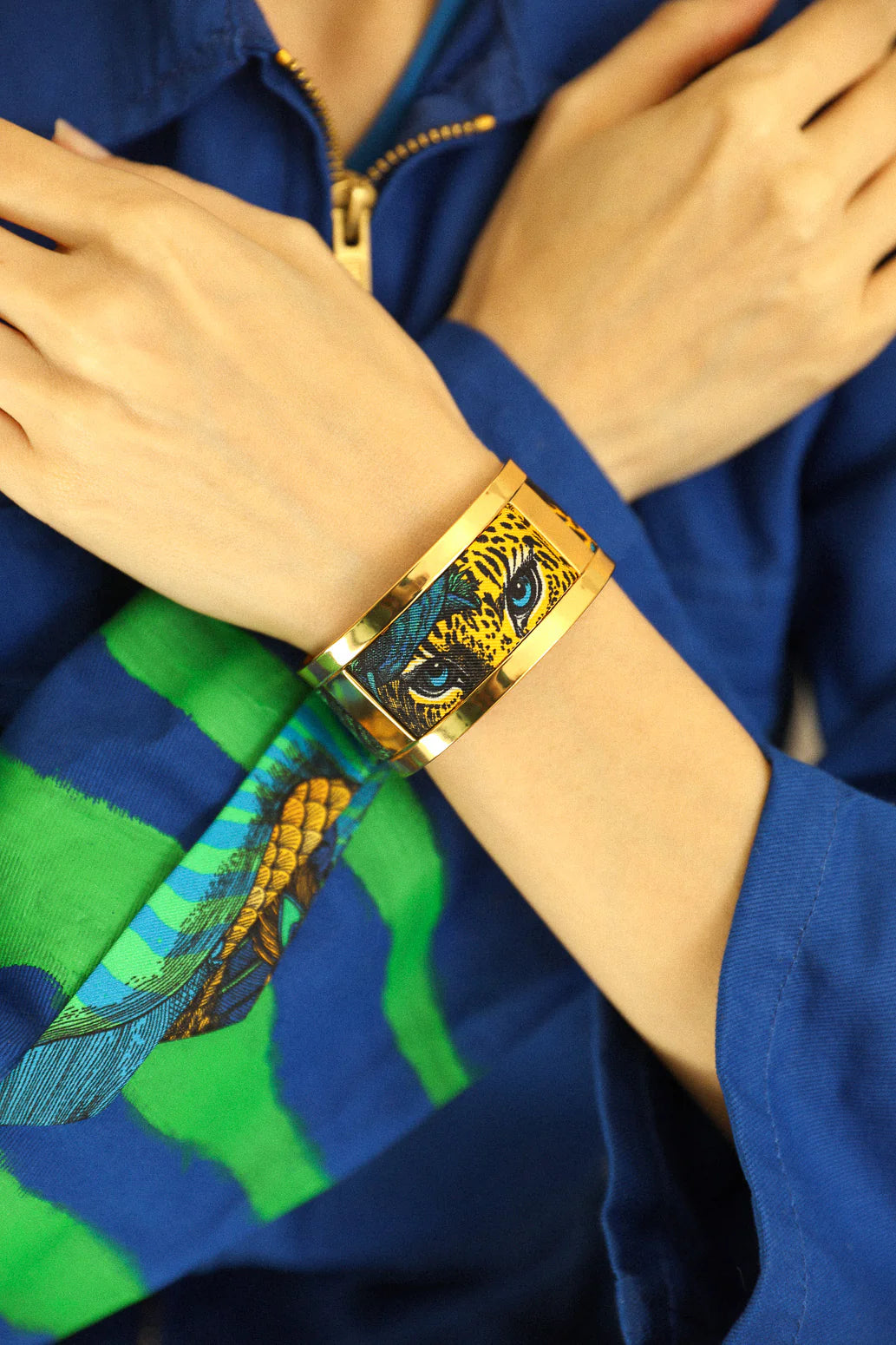 Parrot neutral parrot 2cm ribbon bracelet