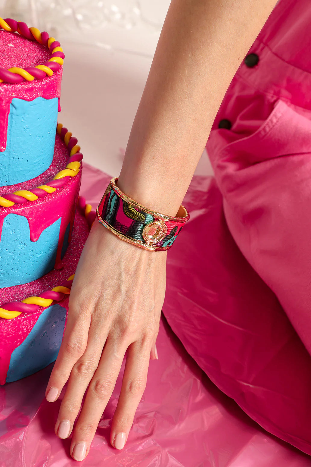 Parrot neutral parrot 2cm ribbon bracelet