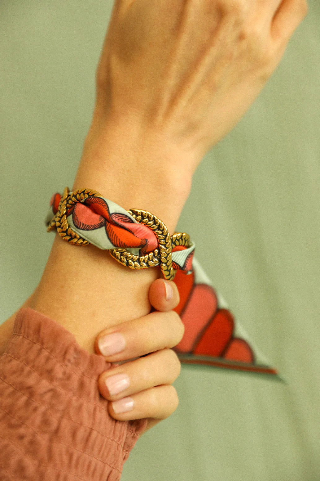 Paon Mariage Peacock Wedding 4cm Ribbon Bracelet