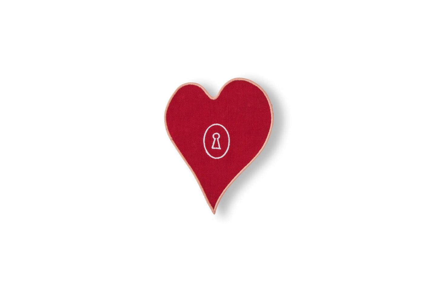 Red heart-shaped coaster