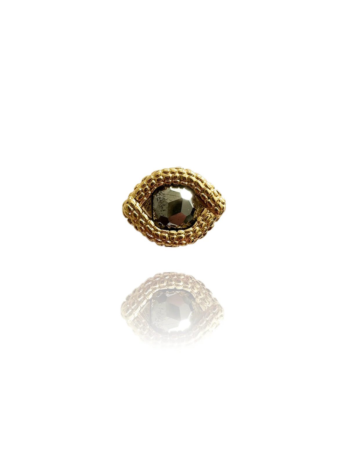 Ornement Oeil de caïman Pyrite 鱷魚之眼黃鐵礦裝飾