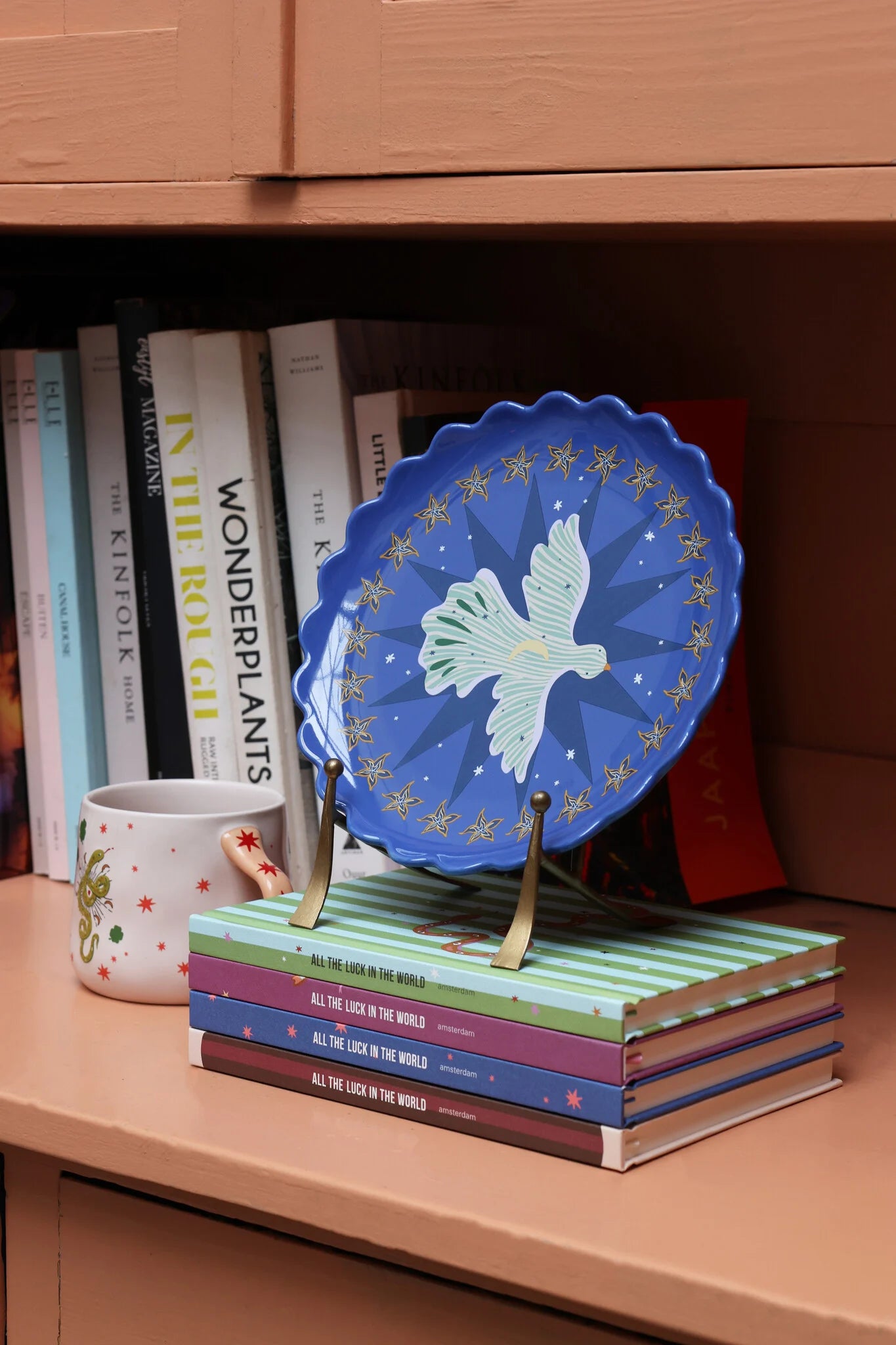 Blue Moon Bird Totem Plate