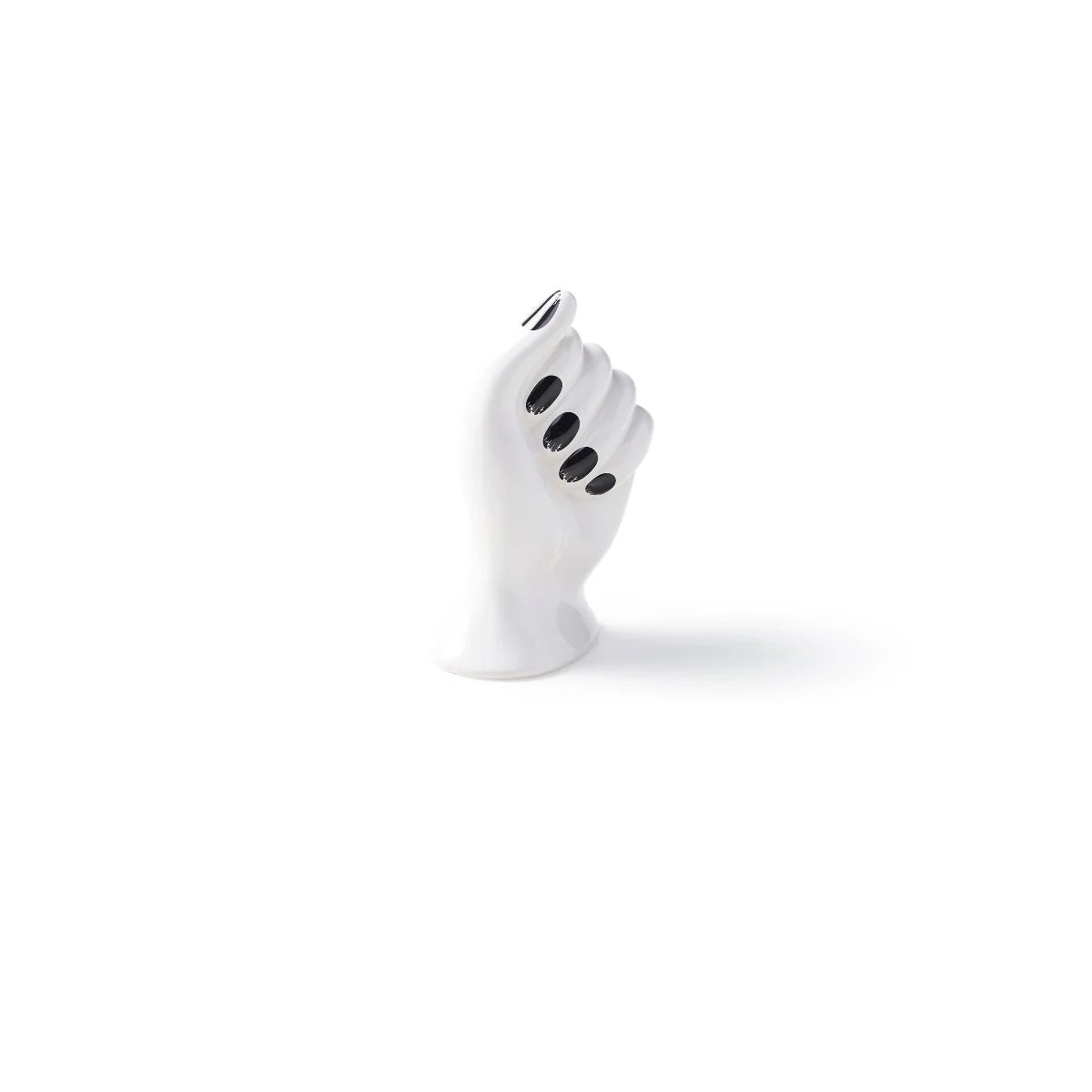 Black Hand-Shaped Ceramic Vase