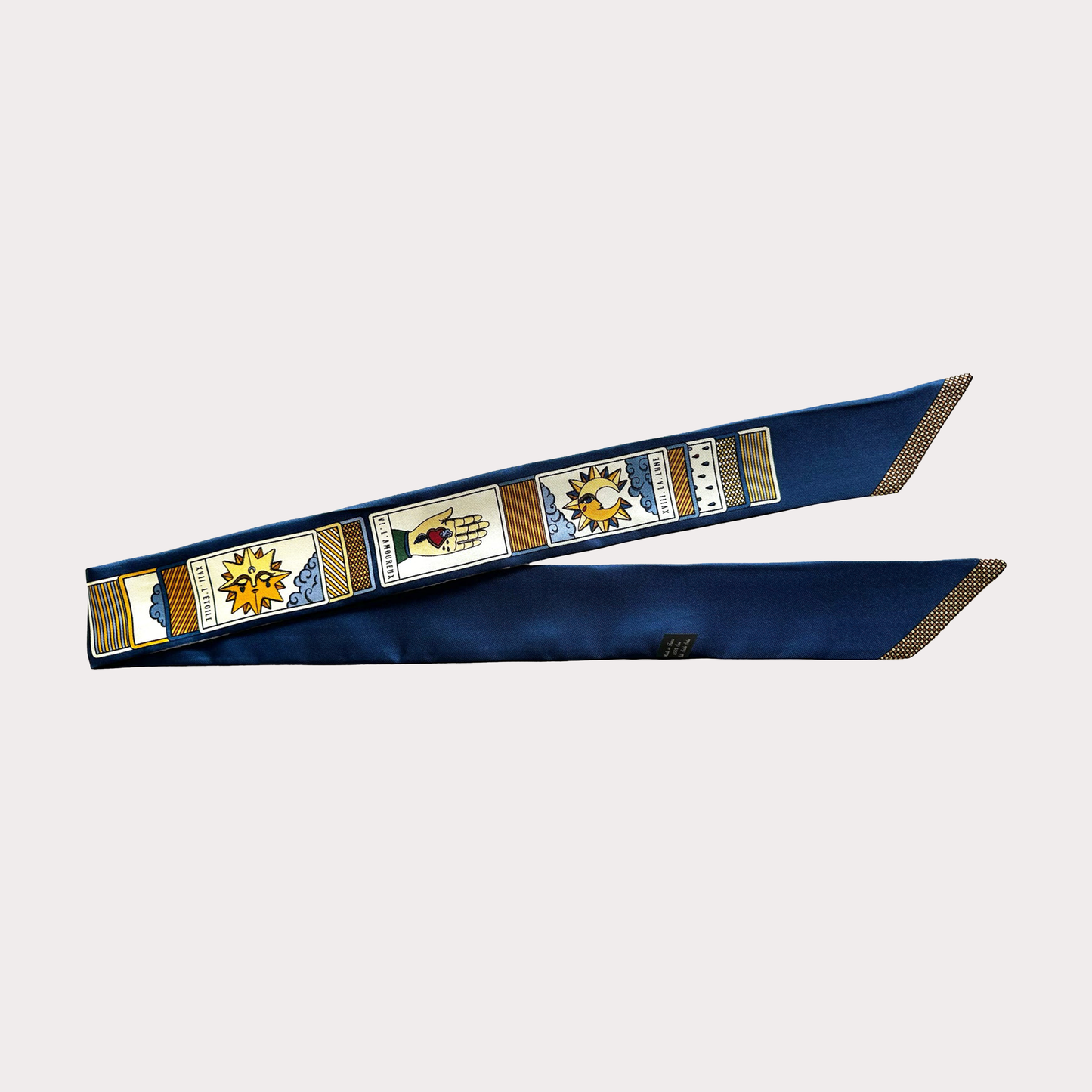 Bandy Tarot marine 5cm silk scarf