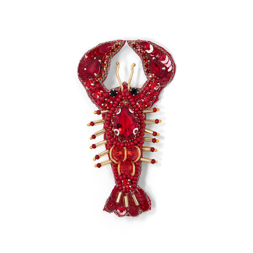 Lobster Embroidered Brooch 龍蝦刺繡胸針