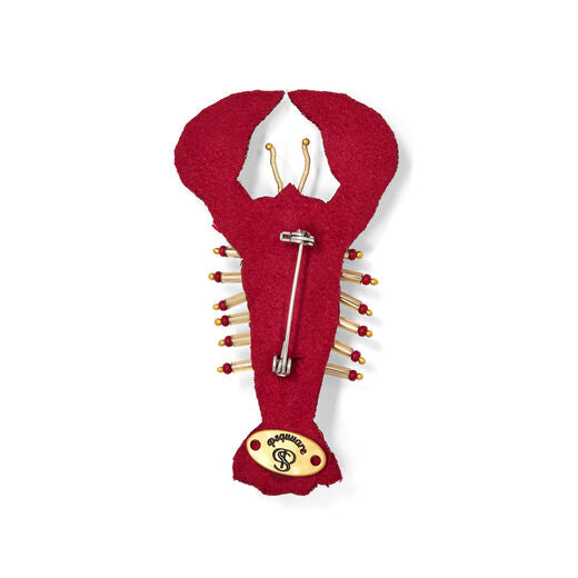 Lobster Embroidered Brooch 龍蝦刺繡胸針