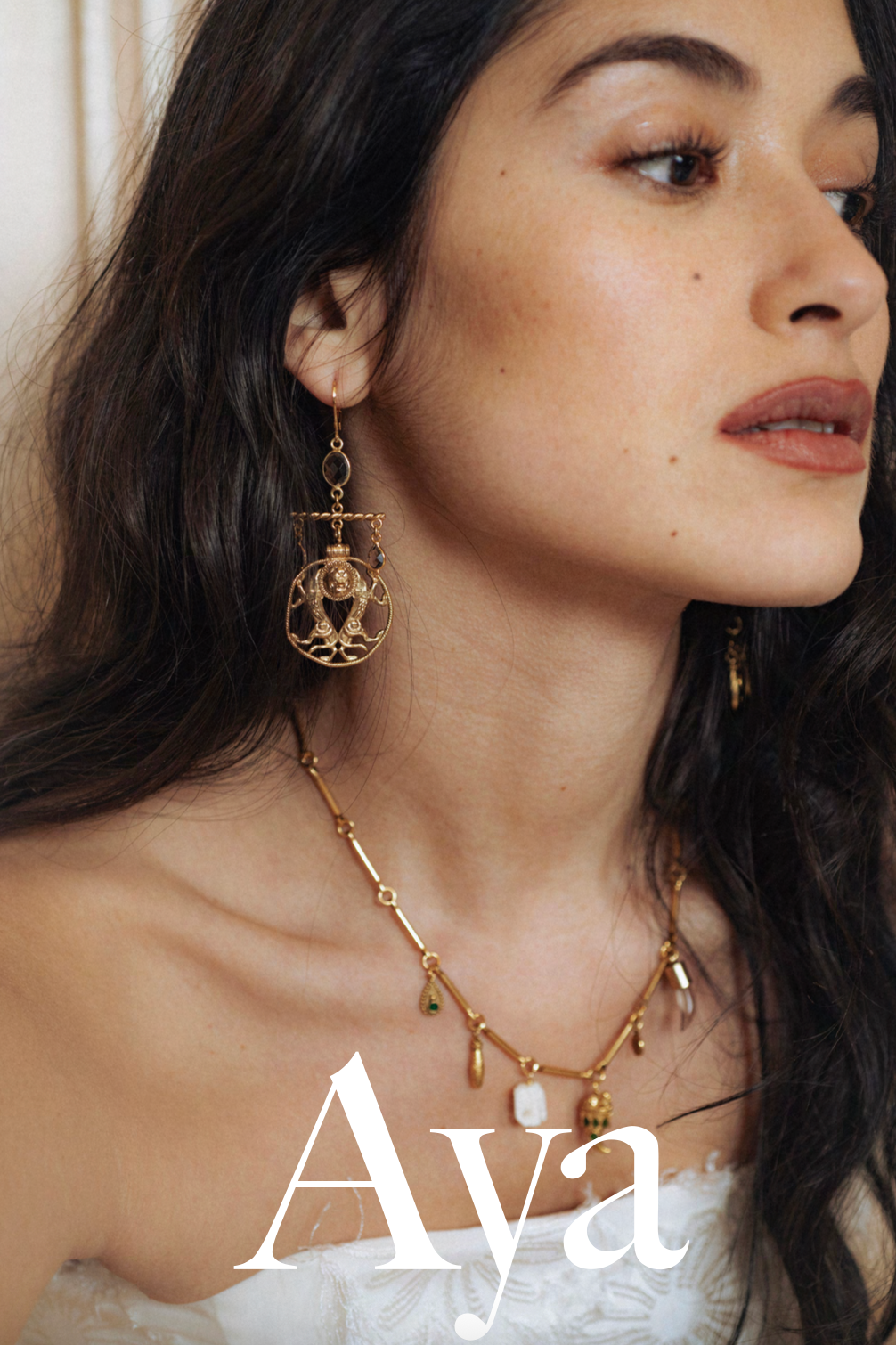 Aya Mobile Medal Earrings