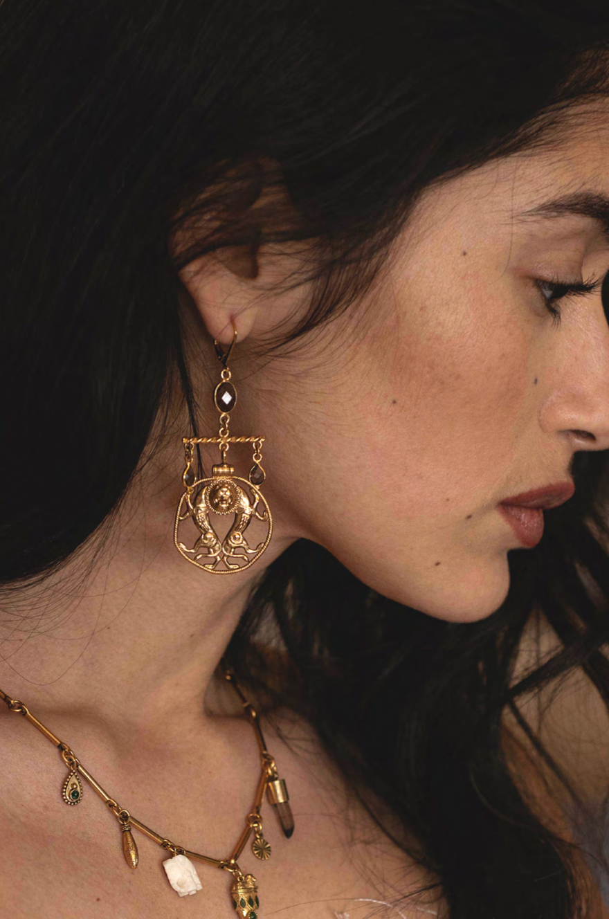 Aya Mobile Medal Earrings