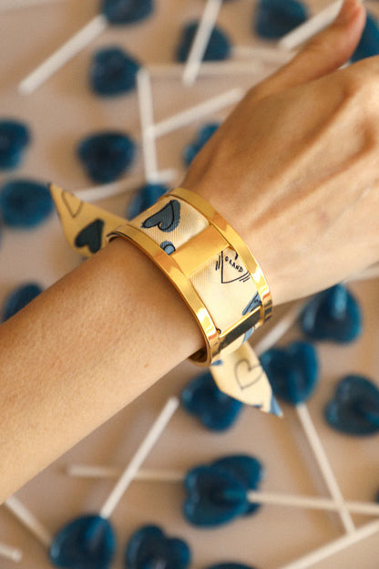 Les Mots Bleus 2cm Ribbon Bracelet