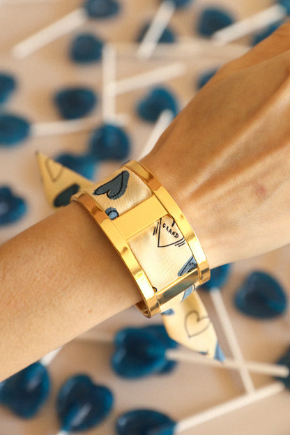 Les Mots Bleus 2cm Ribbon Bracelet