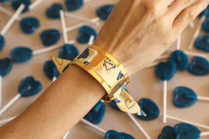 Les Mots Bleus 2cm Ribbon Bracelet