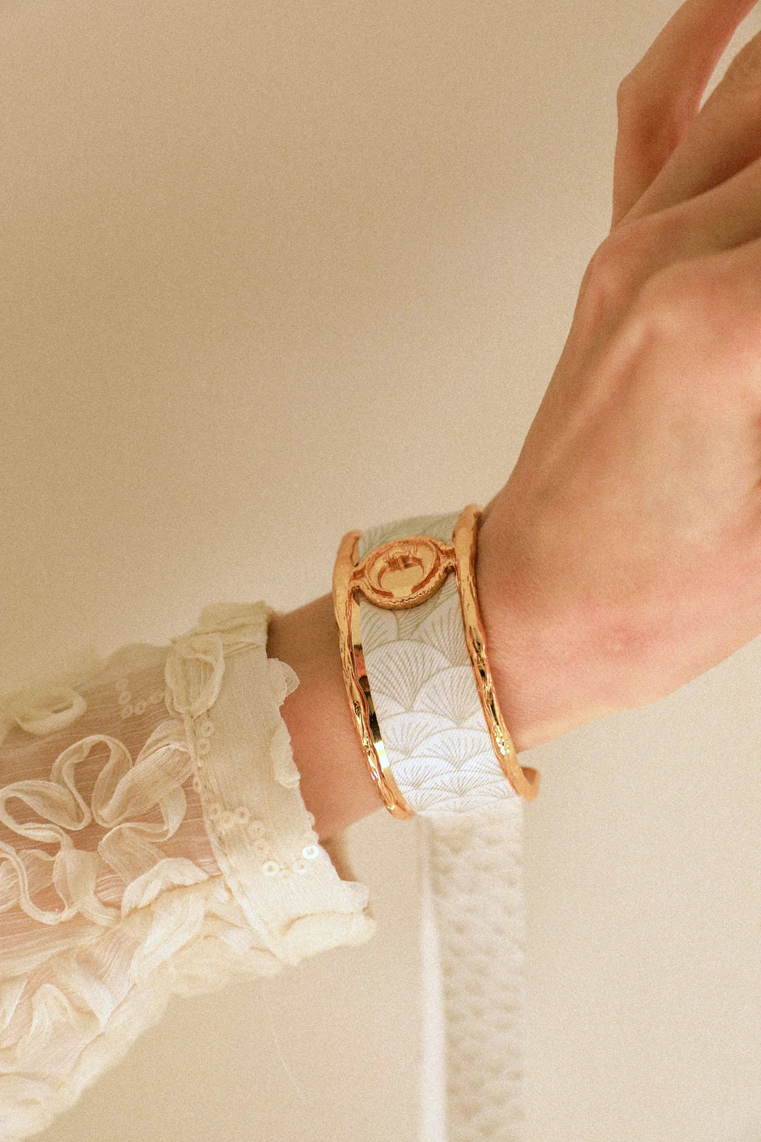 Paon Mariage Peacock Wedding 2cm Ribbon Bracelet