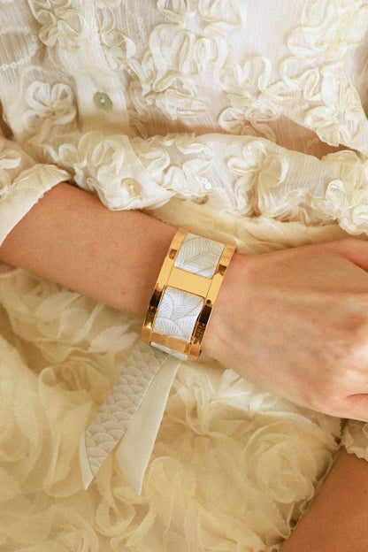 Paon Mariage Peacock Wedding 2cm Ribbon Bracelet