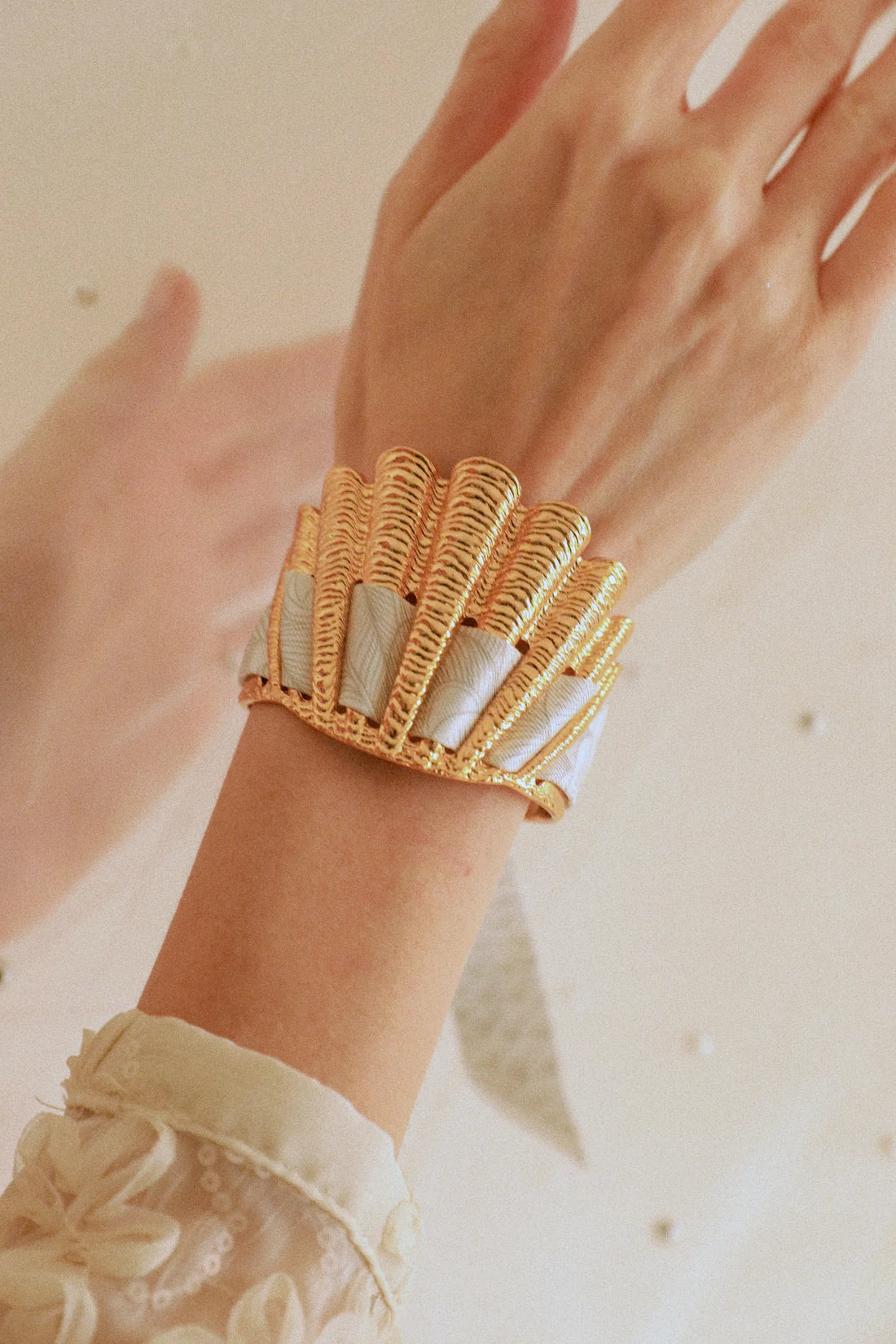 Paon Mariage Peacock Wedding 2cm Ribbon Bracelet