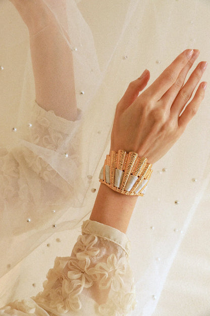 Paon Mariage Peacock Wedding 2cm Ribbon Bracelet