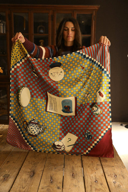 Gypsy Tales Neutral 90cm Silk Scarf
