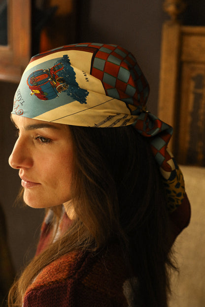 Gypsy Tales Neutral 90cm Silk Scarf