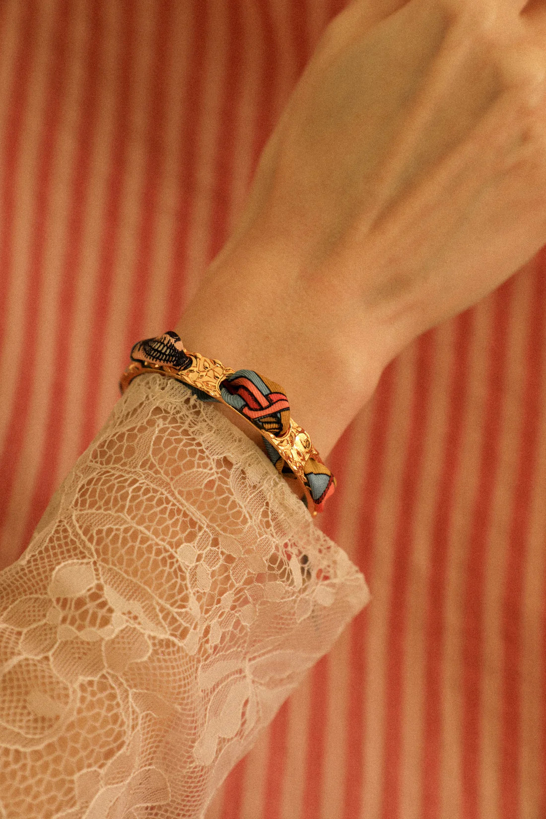 Colorful Pirate 1cm Ribbon Bracelet