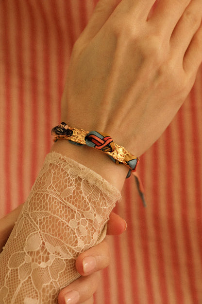 Colorful Pirate 1cm Ribbon Bracelet