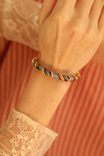 Colorful Pirate 1cm Ribbon Bracelet