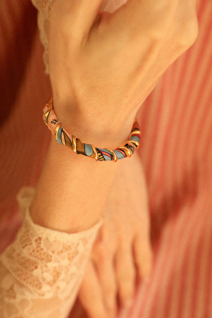 Colorful Pirate 1cm Ribbon Bracelet