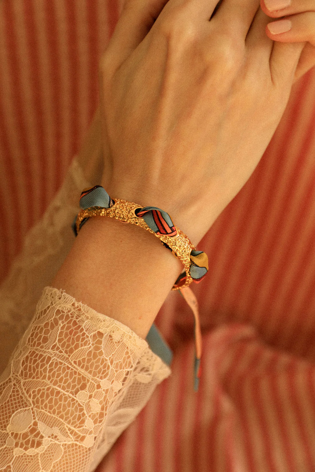 Colorful Pirate 1cm Ribbon Bracelet
