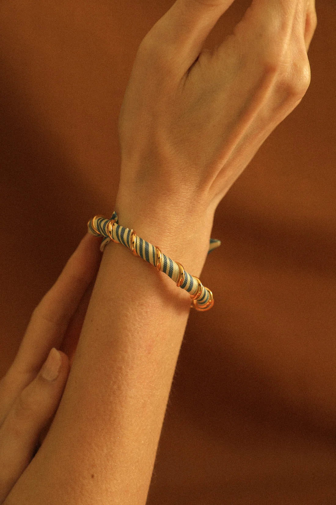 Marinière neutral Sailor 1cm ribbon bracelet