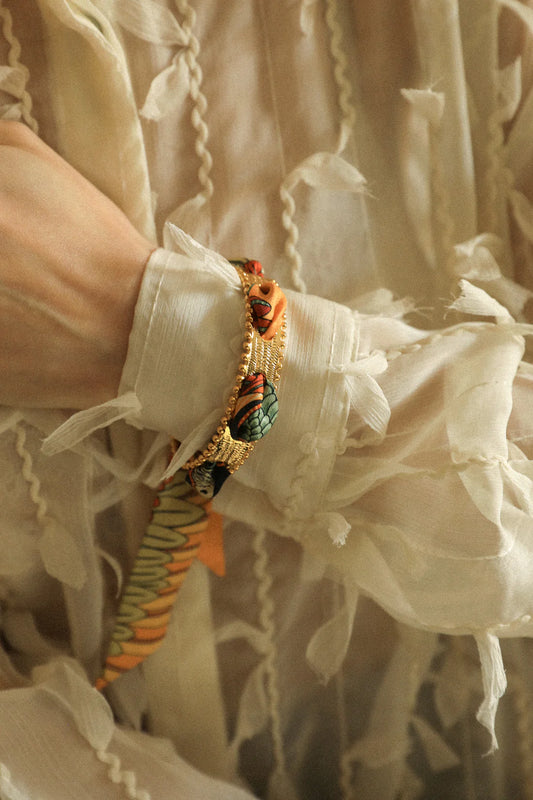 Perroquet neutre 鸚鵡 2cm絲帶手鐲