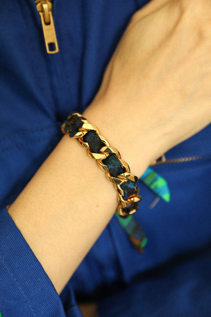 Colorful Pirate 1cm Ribbon Bracelet