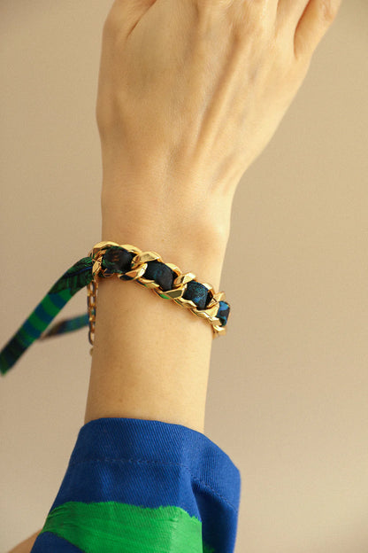 Colorful Pirate 1cm Ribbon Bracelet
