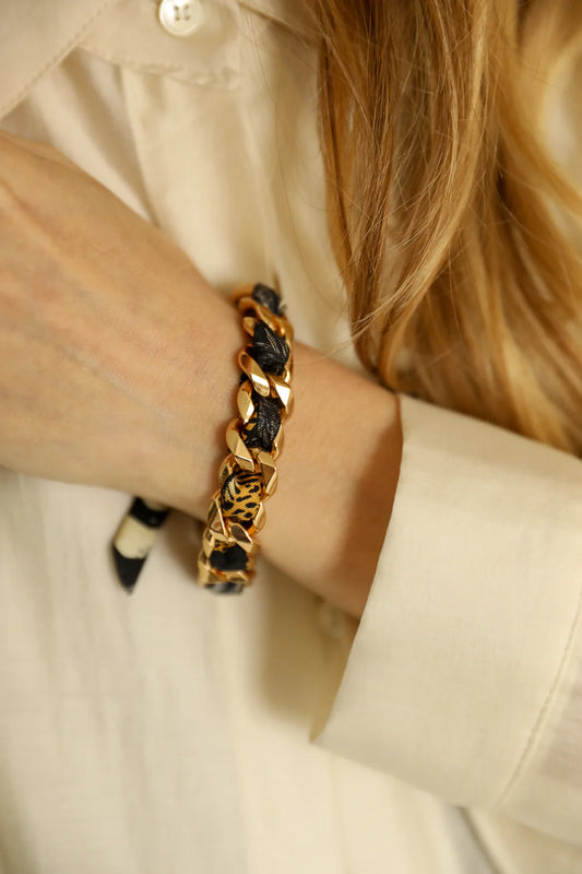 Colorful Pirate 1cm Ribbon Bracelet