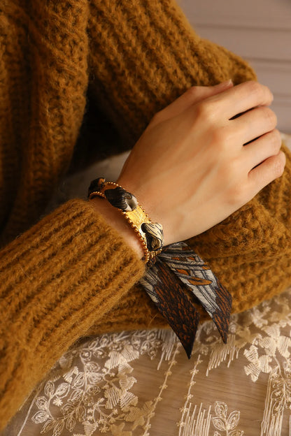 Aigle Nacre 蒼穹之翼 2cm真絲手鐲