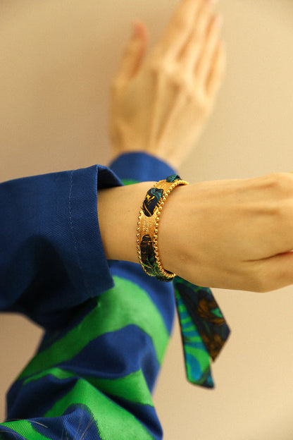 Parrot neutral parrot 2cm ribbon bracelet
