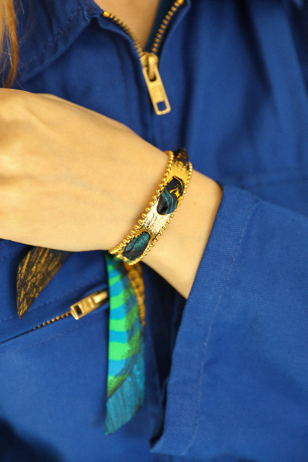 Parrot neutral parrot 2cm ribbon bracelet