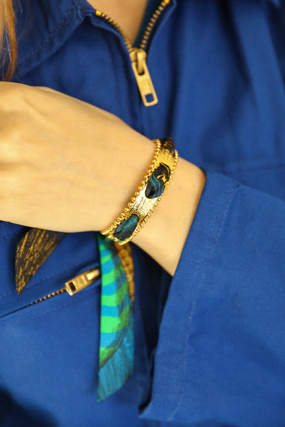 Parrot neutral parrot 2cm ribbon bracelet
