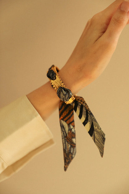 Parrot neutral parrot 2cm ribbon bracelet