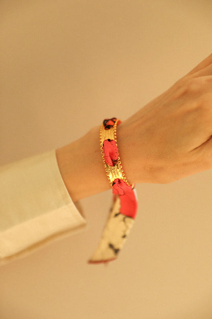 Parrot neutral parrot 2cm ribbon bracelet