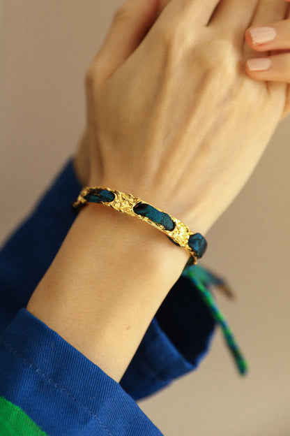 Colorful Pirate 1cm Ribbon Bracelet
