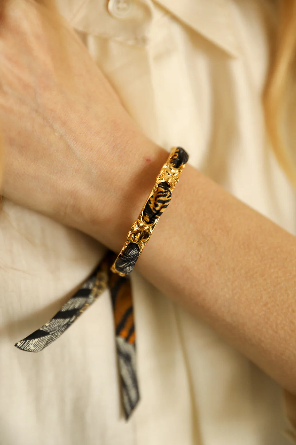 Colorful Pirate 1cm Ribbon Bracelet