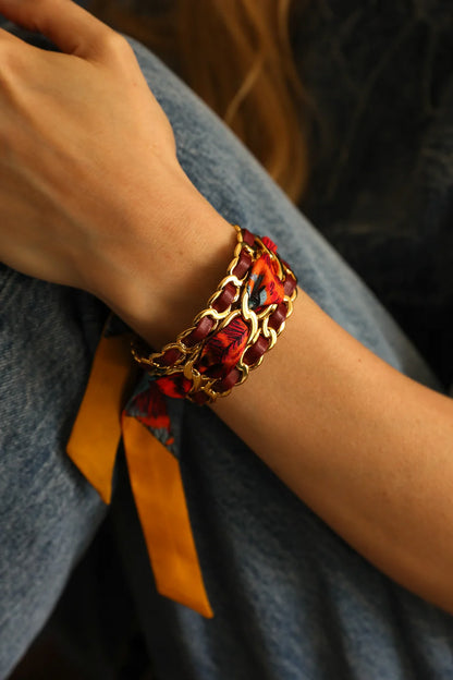 Le Tigre Pop 霓虹猛虎 2cm真絲絲帶