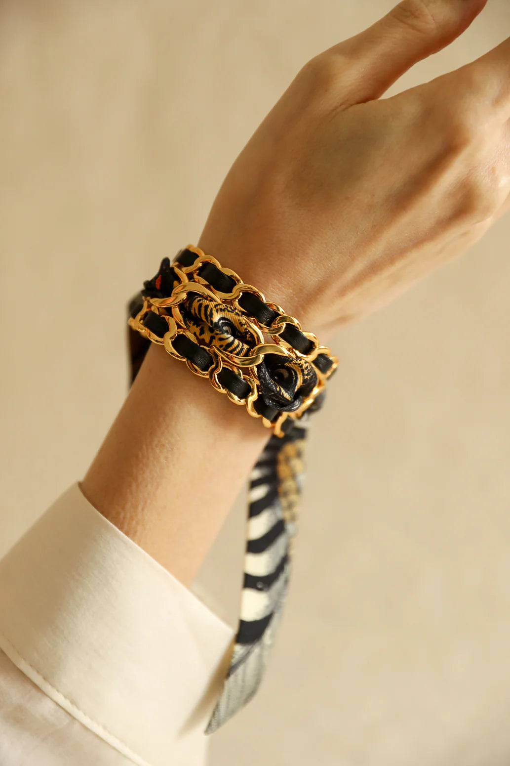 Parrot neutral parrot 2cm ribbon bracelet