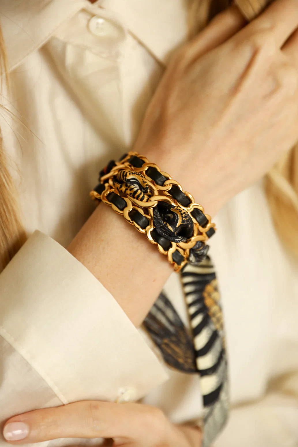 Parrot neutral parrot 2cm ribbon bracelet