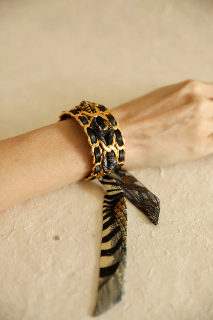 Parrot neutral parrot 2cm ribbon bracelet