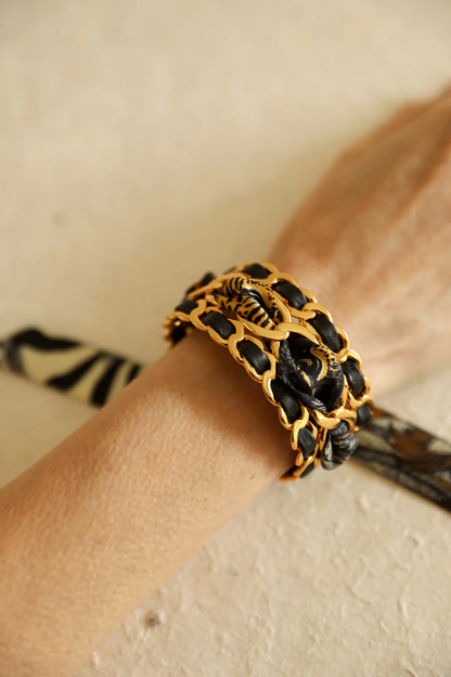 Parrot neutral parrot 2cm ribbon bracelet