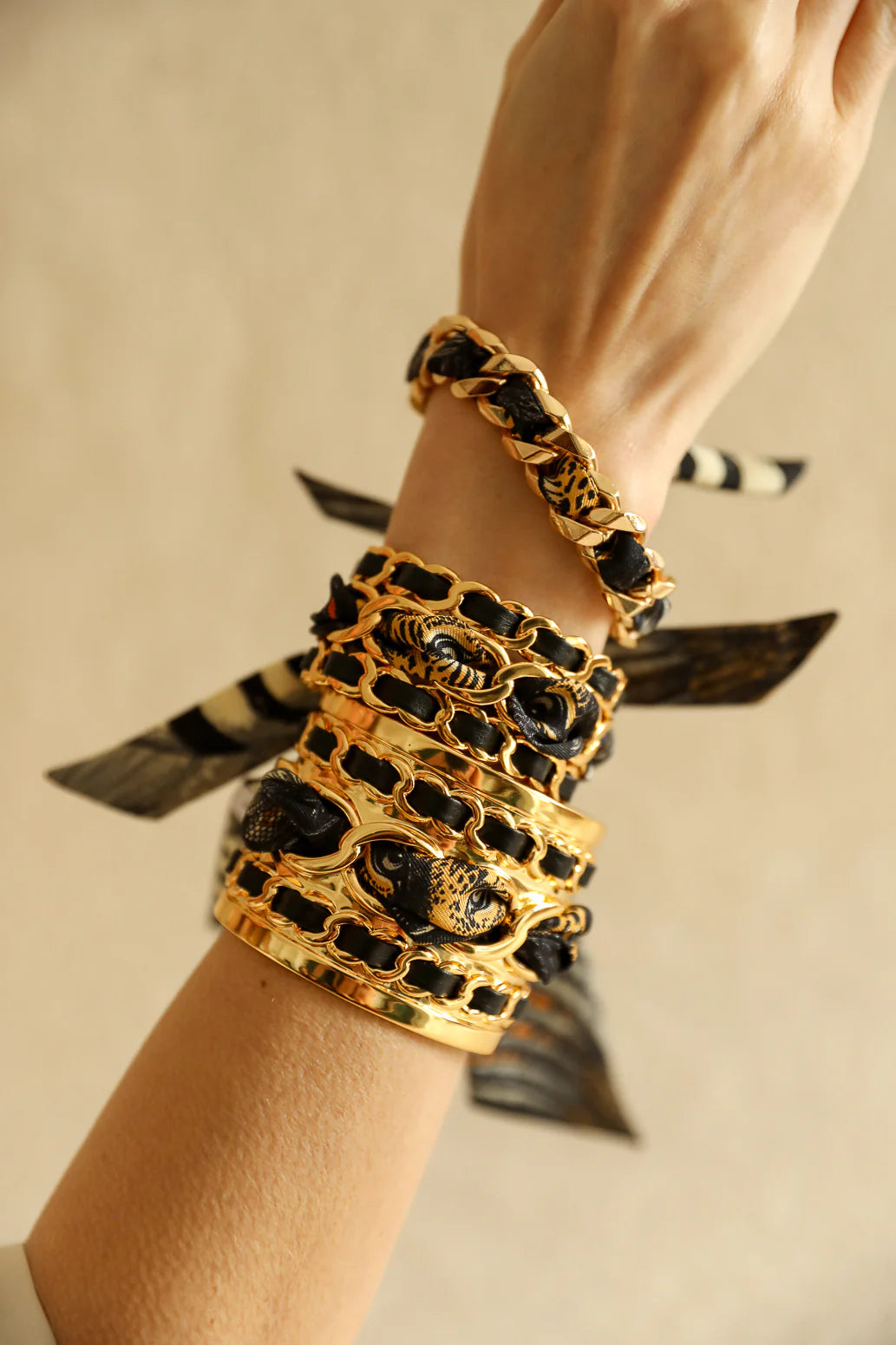 Parrot neutral parrot 2cm ribbon bracelet