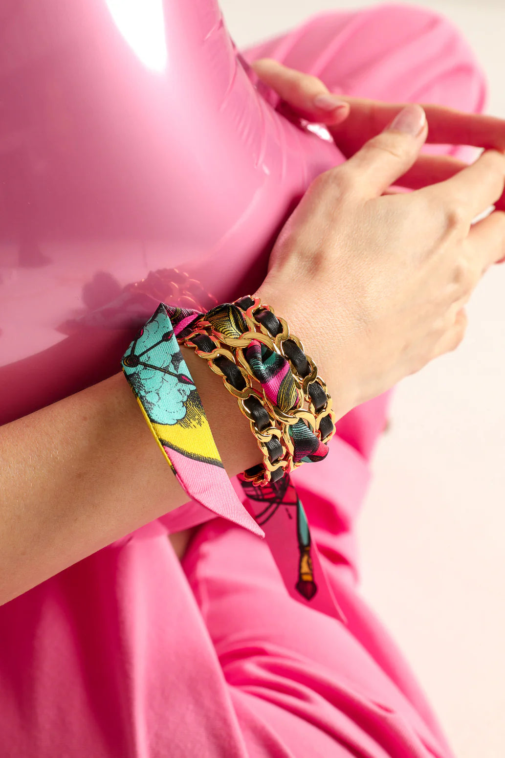 Parrot neutral parrot 2cm ribbon bracelet