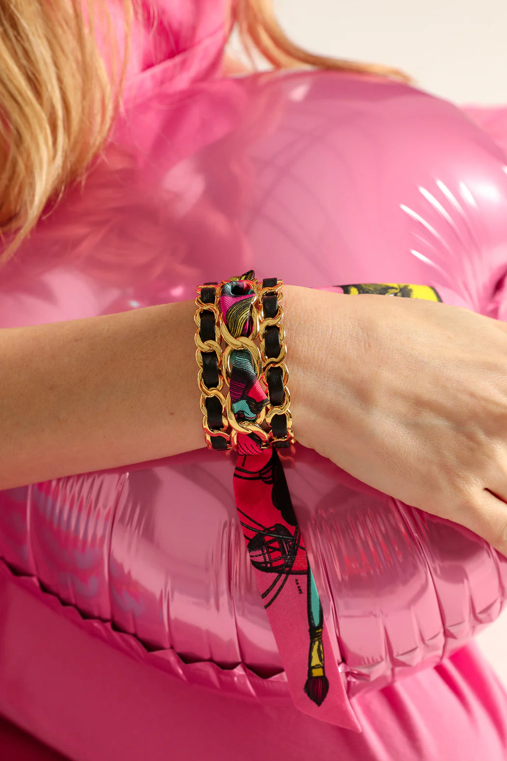 Parrot neutral parrot 2cm ribbon bracelet
