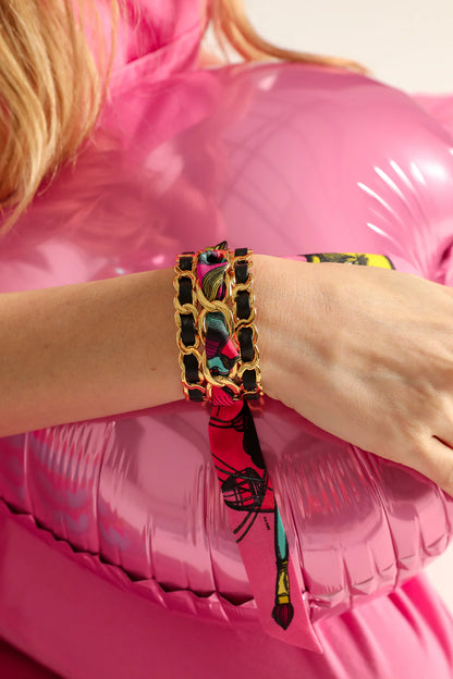 Parrot neutral parrot 2cm ribbon bracelet
