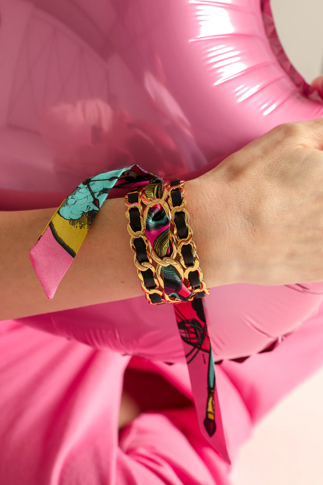 Parrot neutral parrot 2cm ribbon bracelet